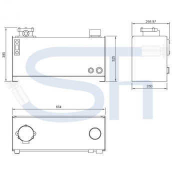 Hydrauliköltank 40 Liter - Standard