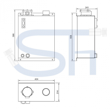 Hydrauliköltank 40 Liter - Schmal