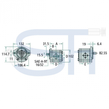 Hydraulikpumpe 11ccm - BG2 - SAE Z=9