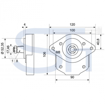 IHC Case - Hydraulikpumpe 11ccm - BG2 - Konus 1:8 - rechtsdrehend - 0510525037 - Lindner 1500 1600turbo