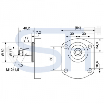 IHC Case - Hydraulikdoppelpumpe 16ccm + 11ccm - BG2 - Konus 1:5 - linksdrehend - 0510665382 - Case C55 C64 C70 CS78 CS86 CS88 CS94 CX50-100