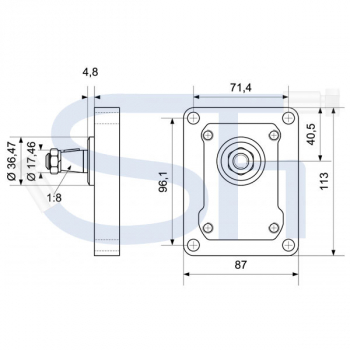 IHC Case - Hydraulikpumpe 19ccm - BG2 - Konus 1:8 - rechtsdrehend - 0510625063 - JX70U-JX90U JX1060C-1075C MXM120-140 5179726 C42X 5169041