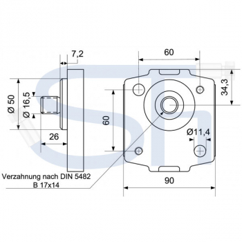 IHC Case - Hydraulikdoppelpumpe 8ccm + 8ccm - BG2 - Konus 1:5 - linksdrehend - 0510465349 - 433-933, 644-844, 3147535R93