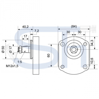 DEUTZ - Hydraulikpumpe 19ccm - BG2 - Konus 1:5 - linksdrehend - 0510615338 - Deutz D40, 05, 06, 07