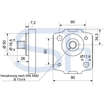 DEUTZ - Hydraulikpumpe 22,5ccm + 14ccm - BG2 - B 17x14 - linksdrehend - 0510765315