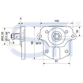 MASSEY FERGUSON - Hydraulikpumpe 11ccm - BG2 - Konus 1:8 - linksdrehend - 0510525339