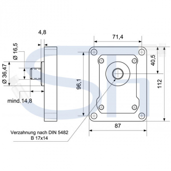 LAMBORGHINI - Hydraulikpumpe 16ccm - BG2 - B 17x14 - rechtsdrehend