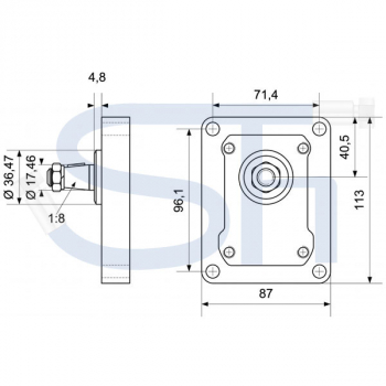 NEW HOLLAND - Hydraulikpumpe 14ccm - BG2 - Konus 1:8 - linksdrehend - 0510525359