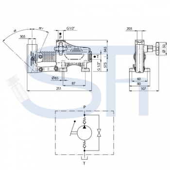 Handpumpe für Rohrleitungseinbau 42ccm - einfachwirkend ohne DBV