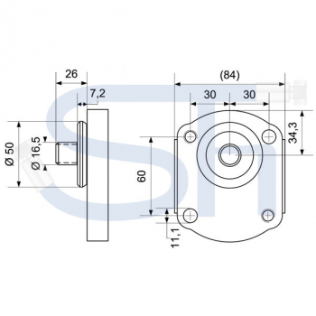 SAME - Hydraulikpumpe 16ccm - BG2 - Ø 16,50 - rechtsdrehend - 0510615023