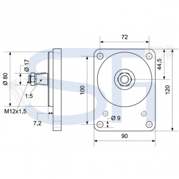 SAME - Hydraulikpumpe 8ccm - BG2 - Konus 1:5 - linksdrehend - 0510325306 0510420308 0510425319 0510425307