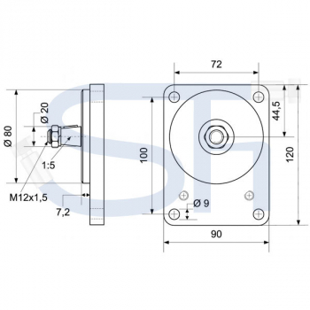 SCHLÜTER - Hydraulikpumpe 8ccm - BG2 - Konus 1:5 - rechtsdrehend - 0510445001, HY/ZE16CR12