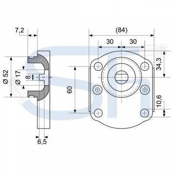 STEYR - Hydraulikpumpe 16ccm + 8ccm - BG2 - Keilnut 8,00mm - linksdrehend - 0510665331, 0510665378