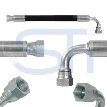 Tuyau Hydraulique HY-Solution 2SC DN06 3/8" - Pression 400 Bar - Raccord BSP Pour Applications Industrielles