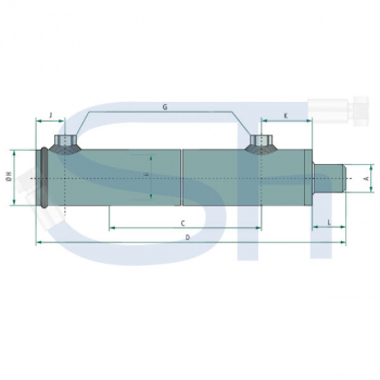 Bausatz für Hydraulikzylinder 90/50/500 Hub - doppeltwirkend