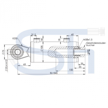 Hydraulisch verstellbare Seitenstrebe