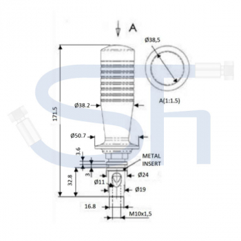 Joystick - Druckschalter - ON - OFF - für 6/2 Wegeventil