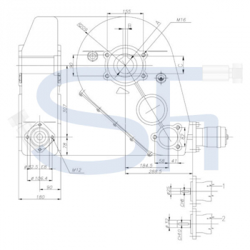 Kratzbodengetriebe RT100-40-2 - Übersetzung 3,1:1 - 32mm Welle