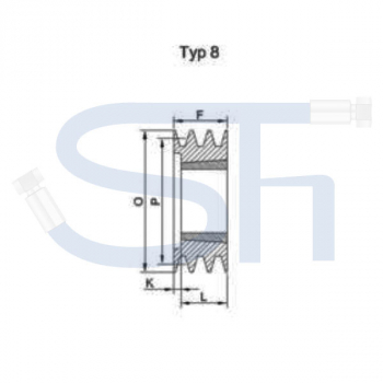 Keilriemenscheiben SPZ/10 - 3 Rillen - Ø 63mm