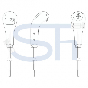 Griff - mit 1 E-Schalter - für Kreuzschalthebel