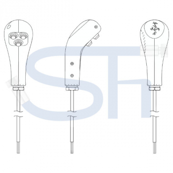Griff - mit 3 E-Schalter - für Kreuzschalthebel