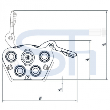 Multikupplung CEJN Multi-X Duo 12,5 - Kupplungsseite (Festhälfte)