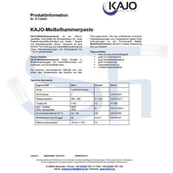 Meißelhammerpaste KAJO - 400g Kartusche