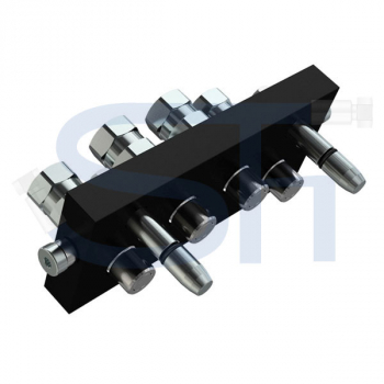 Multikupplung FASTER BG2 4-fach 15L - rechteckig - Nippelseite (Loshälfte) - 2PS06/222MC