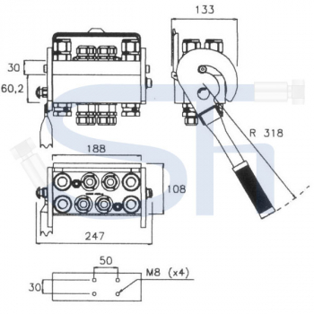 Multikupplung FASTER BG3 8-fach R 1/2" - Kupplungsseite (Festhälfte)