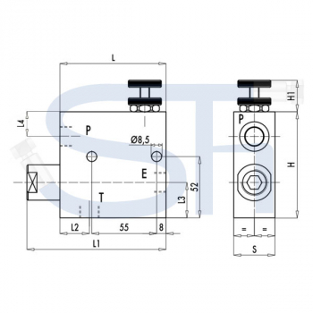 Mengenteiler / Stromteiler - 120 Liter - Stahl - Reststrom zum Tank