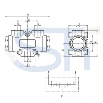 Mengenteiler / Stromteiler 50:50 - 6-10 Liter - Guss