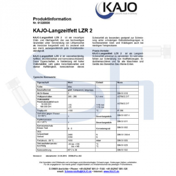 Mehrzweckfett KAJO LZR2 - 500g Kartusche (Einschraubkartusche)