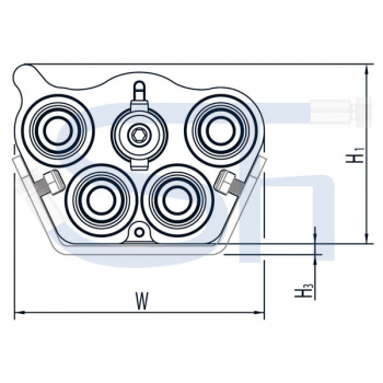 Multikupplung CEJN Multi-X Duo 12,5 - Nippelseite (Loshälfte)