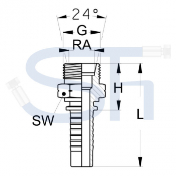 Pressarmatur DN08 - 12L - AG - DKOL