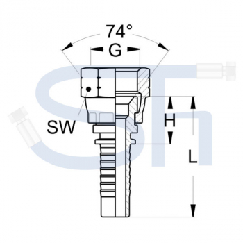 Pressarmatur DN19 - 7/8" - IG - JIC