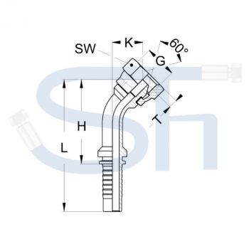 Pressarmatur DN08 - R 1/2" - IG 45° - DKR