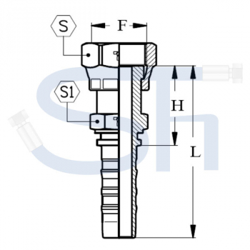 Pressarmatur DN25 - 1 7/16" - IG - ORFS - 4SH