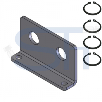 Abreißhalter / Halter 2-fach - Waagerecht für Steckkupplung BG3 Muffe Schott 15L / Halter für Muffe
