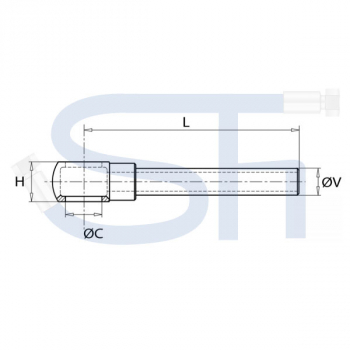 Ringauge R 3/8" mit Rohr 12mm - Länge 500,00mm