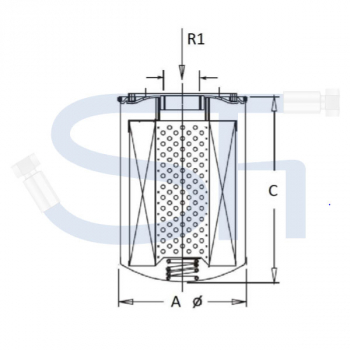 Ersatzpatrone für Saugfilter R 1 1/4" - 250 Liter/min - 25µm - Leitungseinbau