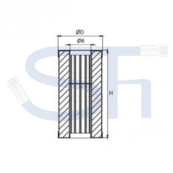 Ersatzfilterelement für Rücklauffilter - 125 Liter/min - 25µm - Tankeinbau