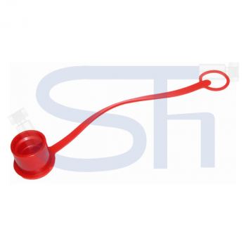 Staubschutz für Flachdichtende Steckkupplung BG1 Stecker - Rot