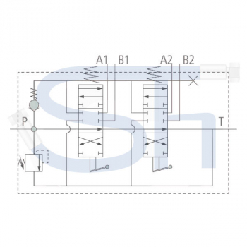 Steuerventil 120 l/min - 2 Sektionen - Doppeltwirkend