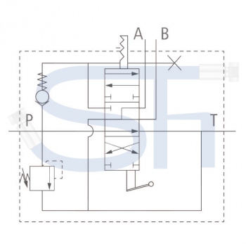 Steuerventil 50 l/min - 1 Sektion - Doppeltwirkend mit Rastung A + B