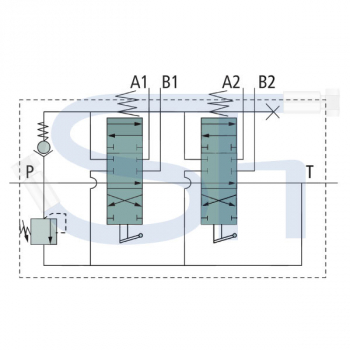 Steuerventil 80 l/min - 2 Sektionen - Doppeltwirkend