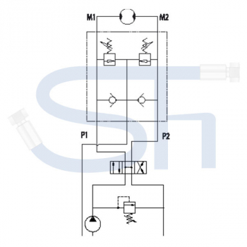 Schockventil R 3/4" 20 - 300 BAR - doppeltwirkend - mit Nachsaugung