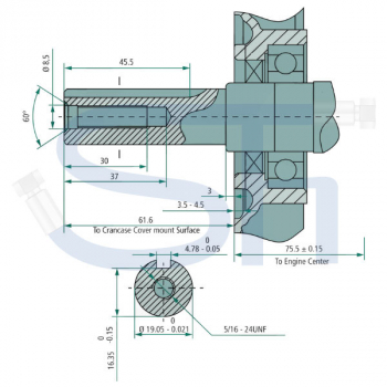 LONCIN OHV - 1-Zylinder 4-Takt Motor - 5,6 PS - 4,1 kW - G200FD - 62mm Kurbelwellenlänge