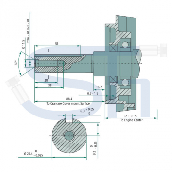 LONCIN OHV - 1-Zylinder 4-Takt Motor - 8,2 PS - 6 kW - G270FD - 88,40mm Kurbelwellenlänge