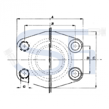 Verschlussflansch SAE 6000 PSI - R 3/4"