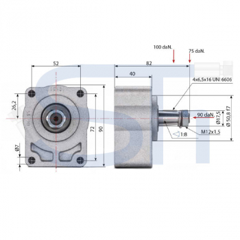 Vorsatzlager für Pumpe BG1 - 1:8 - Ø 50,80